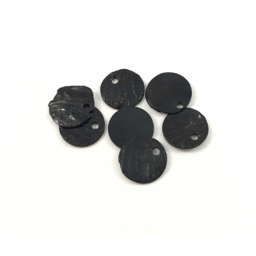 Pendentif 15mm de coquillage de moule noir